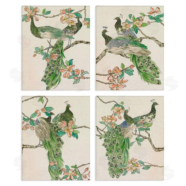 stupell industries Melissa Wang | Traditional Peacocks on Branches Wall Art