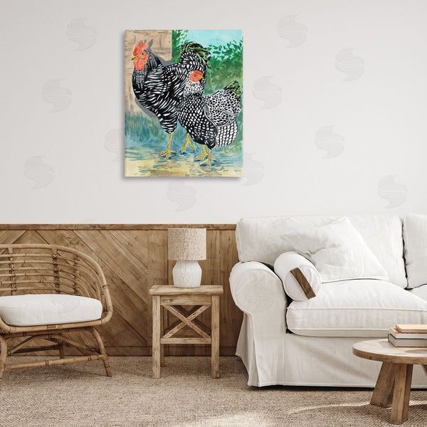 Stupell Industries Melissa Wang | Traditional Rooster Pair Wall Art