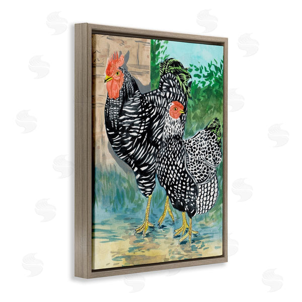 Stupell Industries Melissa Wang | Traditional Rooster Pair Wall Art