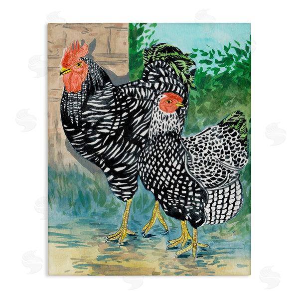 stupell industries Melissa Wang | Traditional Rooster Pair Wall Art