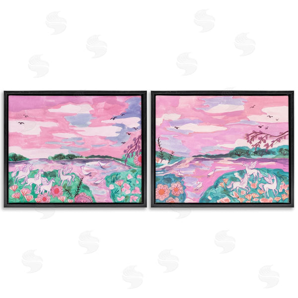 Stupell Industries Melissa Wang | Unicorn Nature Whimsy