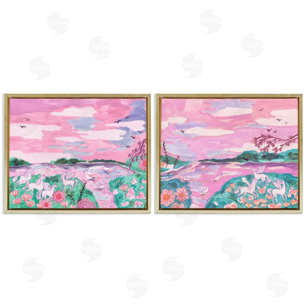 Stupell Industries Melissa Wang | Unicorn Nature Whimsy