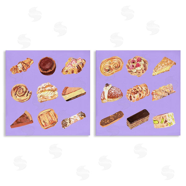 stupell industries Melissa Wang | Various Pastries on Purple
