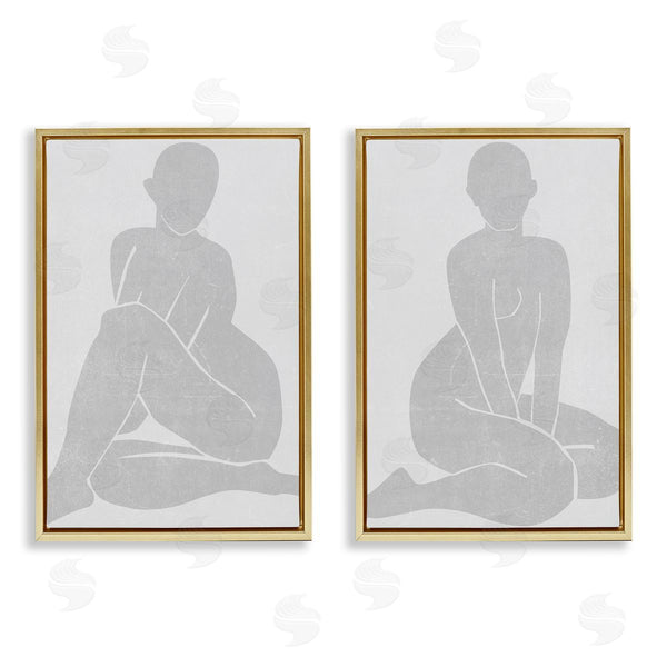 Stupell Industries Melissa Wang | Veiled Nude Silhouettes