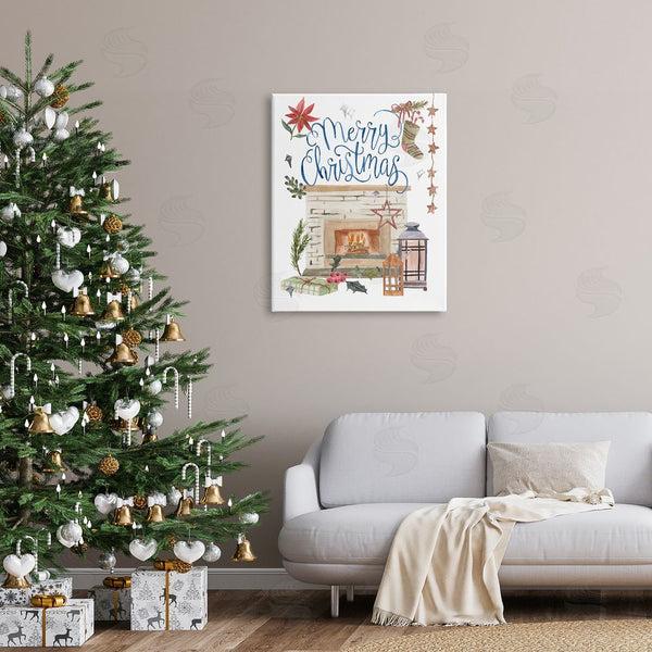 Stupell Industries Melissa Wang | Warm Winter Fireplace Wall Art