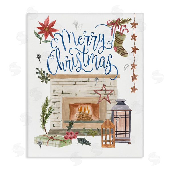 stupell industries Melissa Wang | Warm Winter Fireplace Wall Art