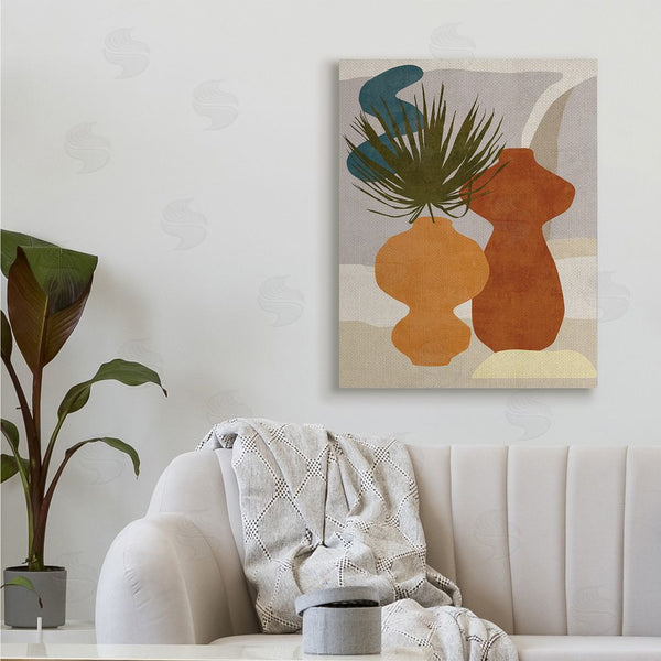 Stupell Industries Melissa Wang | Western Abstract Vases Brown Orange Green Wall Art