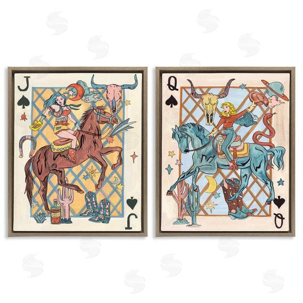 Stupell Industries Melissa Wang | Western Cowgirl Playing Cards