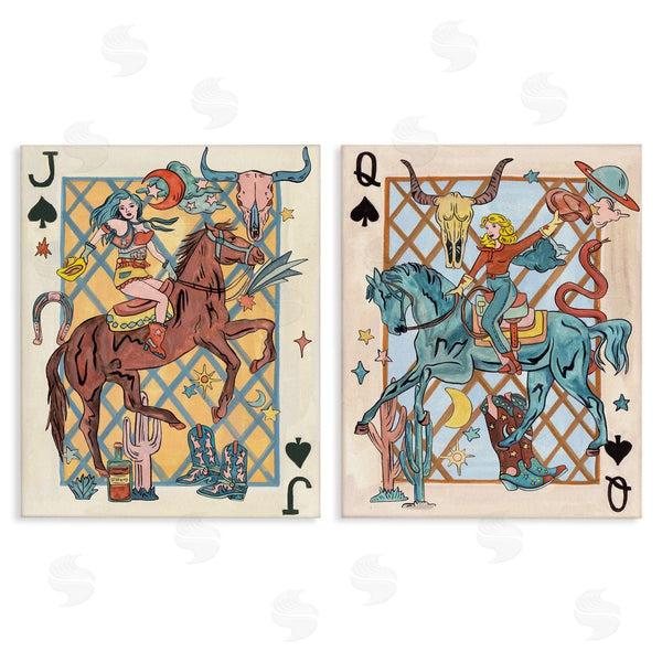 stupell industries Melissa Wang | Western Cowgirl Playing Cards