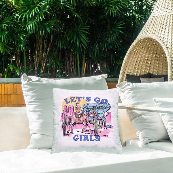 Stupell Industries Melissa Wang | Western Let's Go Girls Printed Throw Pillow