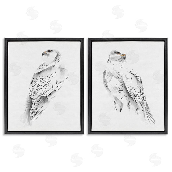 Stupell Industries Melissa Wang | White Hawk Winter Birds