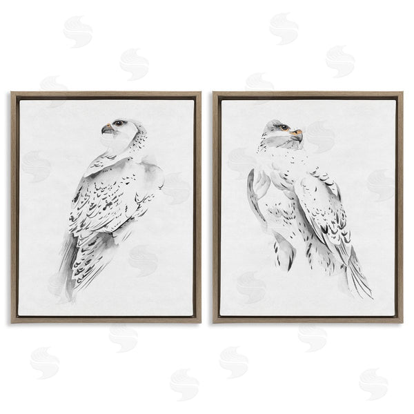 Stupell Industries Melissa Wang | White Hawk Winter Birds