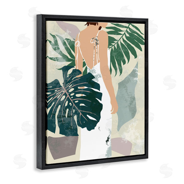 Stupell Industries Melissa Wang | Woman Between Shaded Palms Tropical Plants