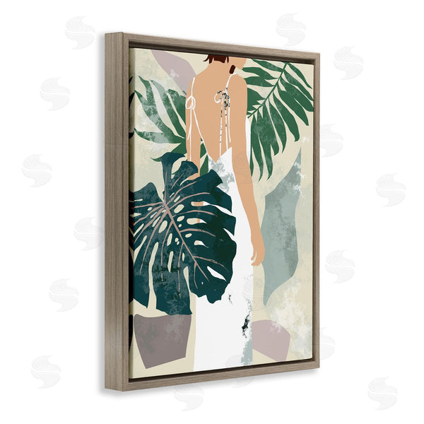 Stupell Industries Melissa Wang | Woman Between Shaded Palms Tropical Plants