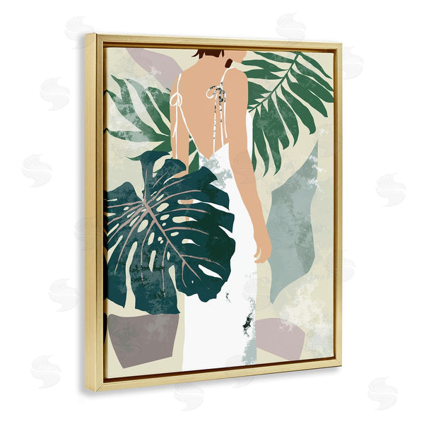 Stupell Industries Melissa Wang | Woman Between Shaded Palms Tropical Plants