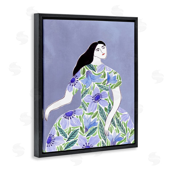 Stupell Industries Melissa Wang | Woman In Blue Floral Gown
