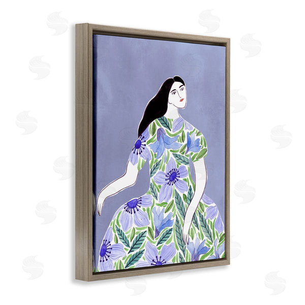 Stupell Industries Melissa Wang | Woman In Blue Floral Gown
