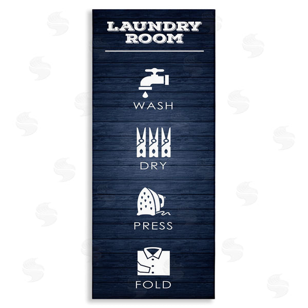 stupell industries Melody Hogan | Laundry Room Icons Rustic Blue Wall Art