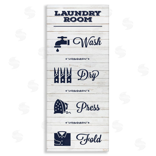 stupell industries Melody Hogan | Laundry Room Rustic Sign Wash Dry Fold Icons Wall Art
