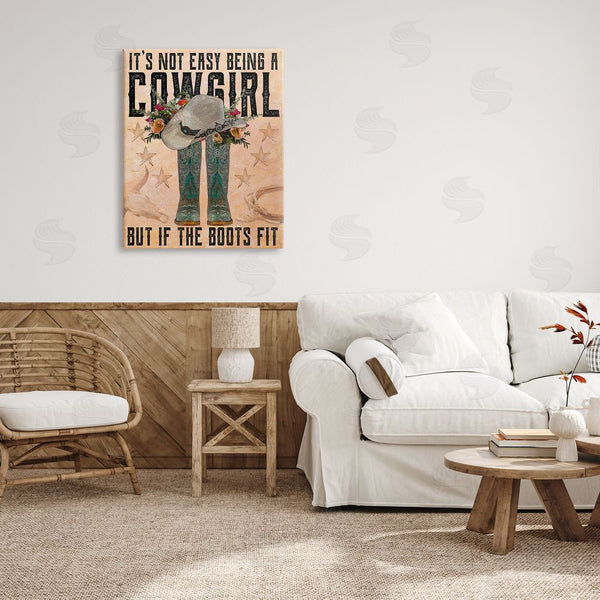 Stupell Industries Melody Hogan | Not Easy Being A Cowgirl Country Phrase Wall Art