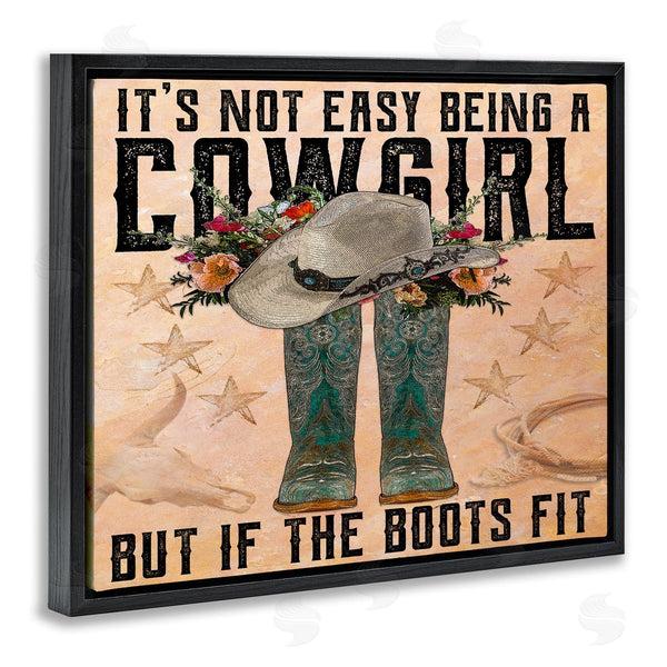 Stupell Industries Melody Hogan | Not Easy Being A Cowgirl Country Phrase Wall Art