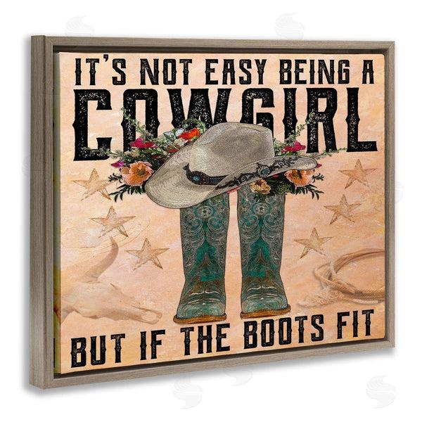 Stupell Industries Melody Hogan | Not Easy Being A Cowgirl Country Phrase Wall Art