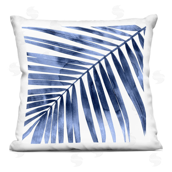 stupell industries Melonie Miller | Blue Palm Leaf Tropical Printed Throw Pillow