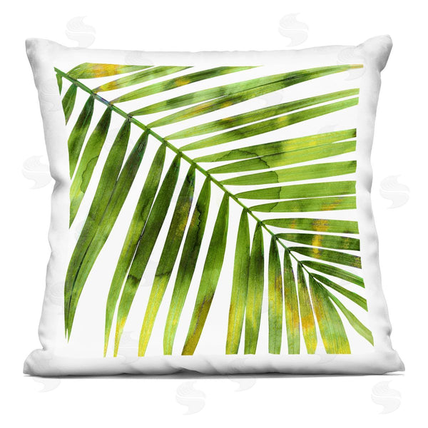 stupell industries Melonie Miller | Vibrant Green Palm Leaf Printed Throw Pillow