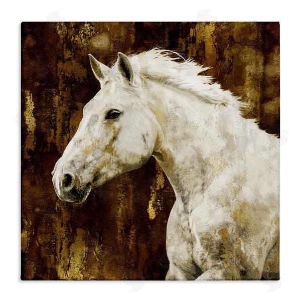 stupell industries Melonie Miller | White Stallion Horse Portrait