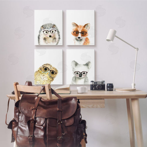 Stupell Industries Mercedes Lopez Charro | Adorable Forest Animals With Glasses Wall Art