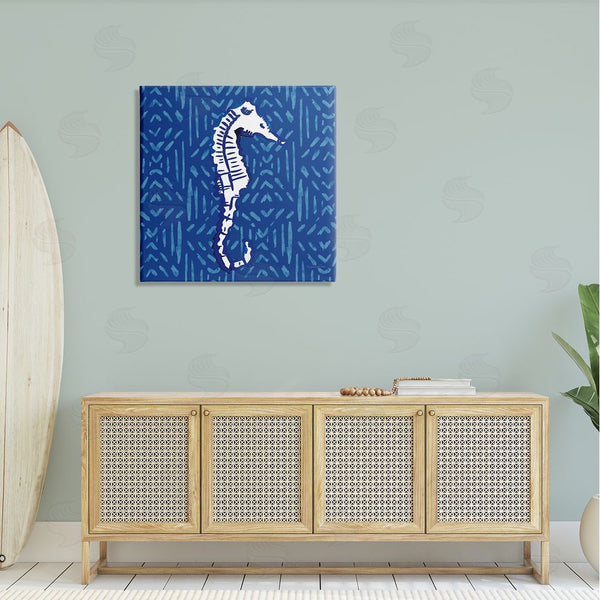Stupell Industries Mercedes Lopez Charro | Aquatic Seahorse Marine Life Pattern Wall Art
