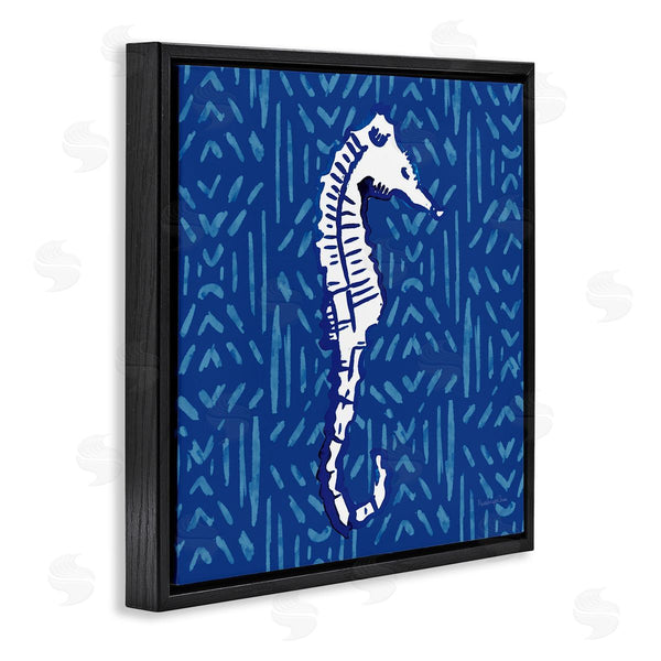 Stupell Industries Mercedes Lopez Charro | Aquatic Seahorse Marine Life Pattern Wall Art