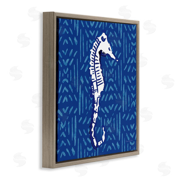Stupell Industries Mercedes Lopez Charro | Aquatic Seahorse Marine Life Pattern Wall Art