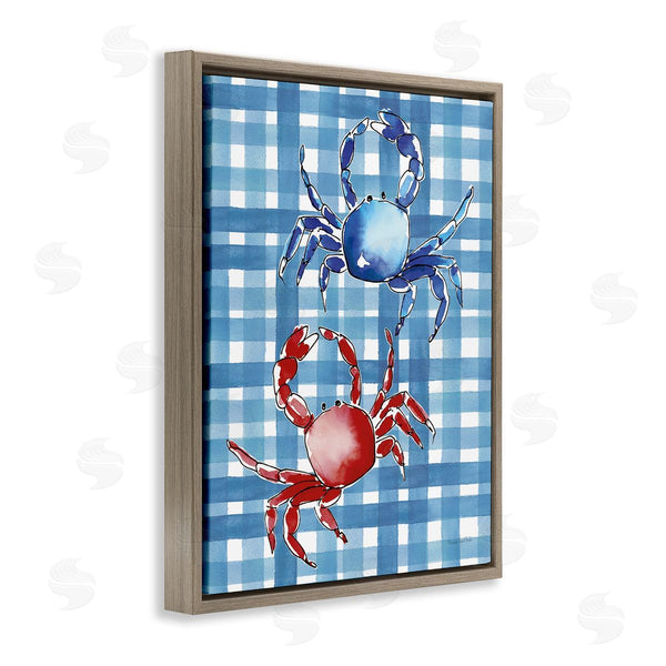 Stupell Industries Mercedes Lopez Charro | Coastal Crabs On Plaid