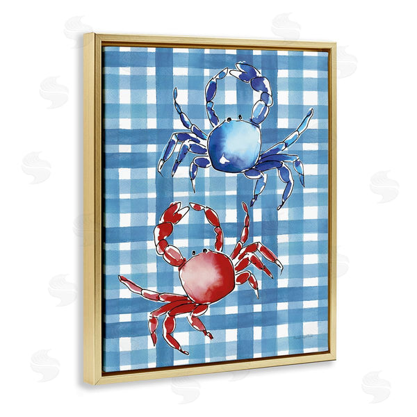 Stupell Industries Mercedes Lopez Charro | Coastal Crabs On Plaid