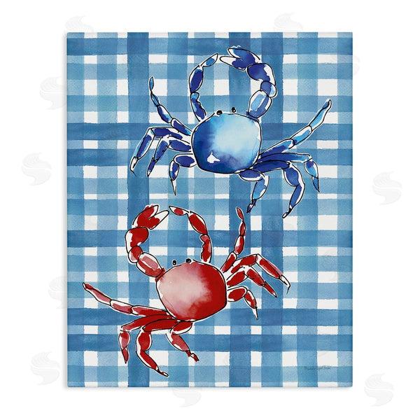 stupell industries Mercedes Lopez Charro | Coastal Crabs on Plaid