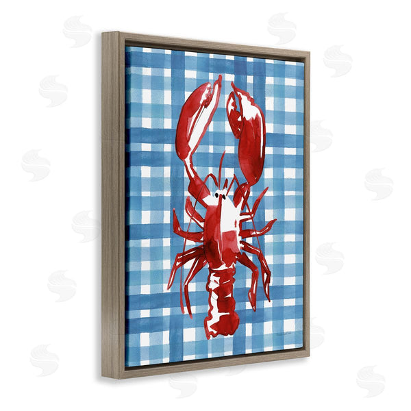 Stupell Industries Mercedes Lopez Charro | Coastal Lobster On Plaid