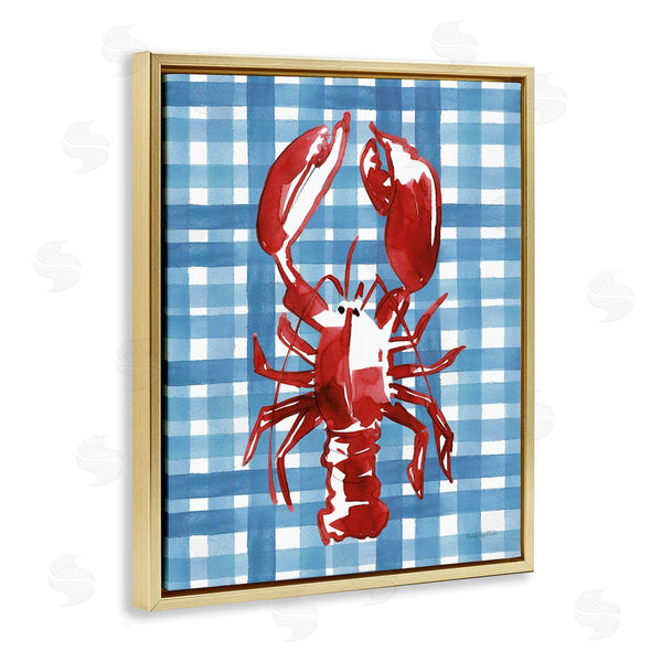 Stupell Industries Mercedes Lopez Charro | Coastal Lobster On Plaid