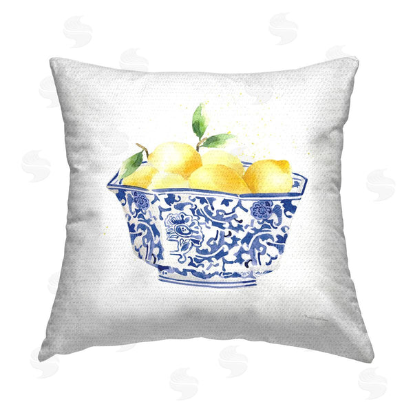 Stupell Industries Mercedes Lopez Charro | Elegant Bowl Of Lemons Printed Throw Pillow