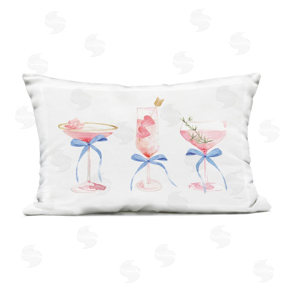 Stupell Industries Mercedes Lopez Charro | Flirty Champagne Cocktails Printed Throw Pillow