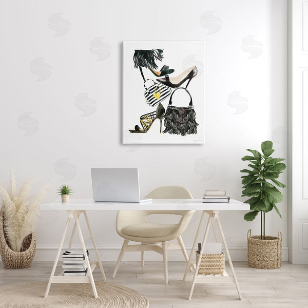 Stupell Industries Mercedes Lopez Charro | Fringe Fashion Shoes And Purse Wall Art