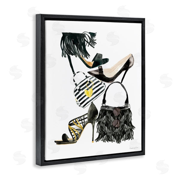 Stupell Industries Mercedes Lopez Charro | Fringe Fashion Shoes And Purse Wall Art