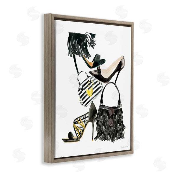 Stupell Industries Mercedes Lopez Charro | Fringe Fashion Shoes And Purse Wall Art