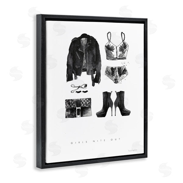 Stupell Industries Mercedes Lopez Charro | Girls Nite Out Slang Quote Female Fashion Mood Wall Art