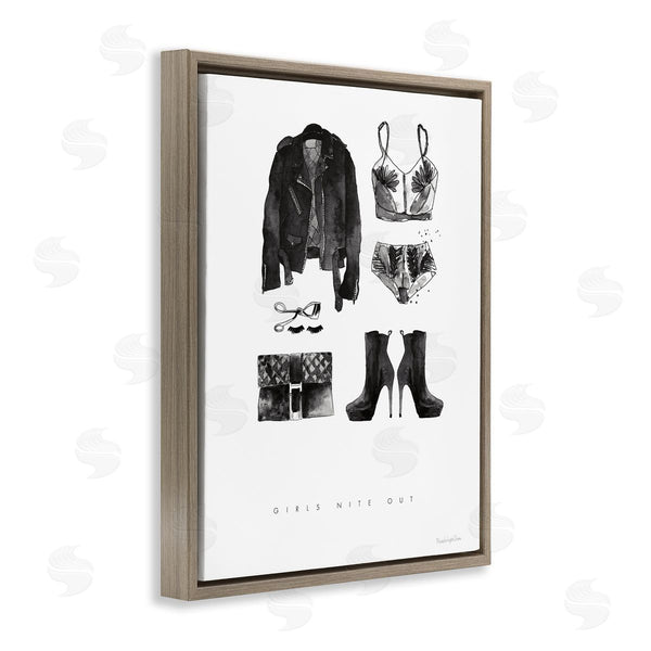 Stupell Industries Mercedes Lopez Charro | Girls Nite Out Slang Quote Female Fashion Mood Wall Art