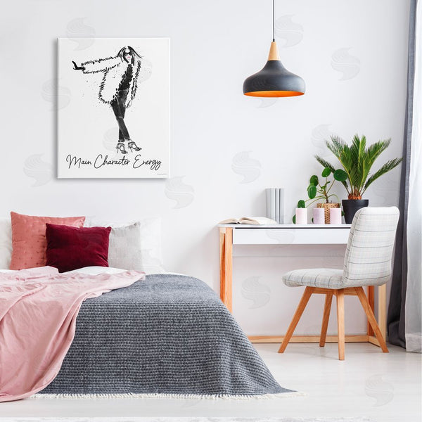 Stupell Industries Mercedes Lopez Charro | Glam Main Character Energy Chic Fashion Woman Wall Art