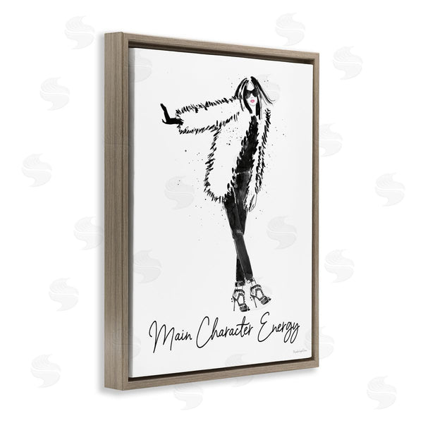 Stupell Industries Mercedes Lopez Charro | Glam Main Character Energy Chic Fashion Woman Wall Art