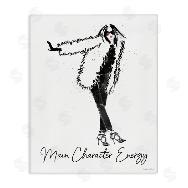stupell industries Mercedes Lopez Charro | Glam Main Character Energy Chic Fashion Woman Wall Art