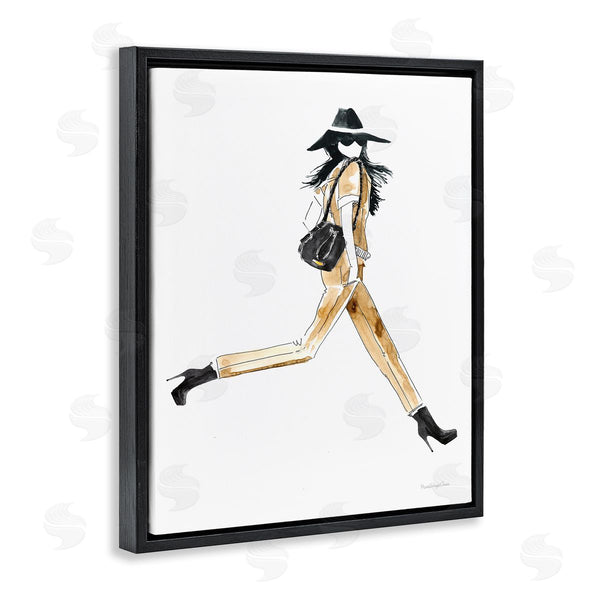 Stupell Industries Mercedes Lopez Charro | High Profile Fashion Female Glam Walking Pose