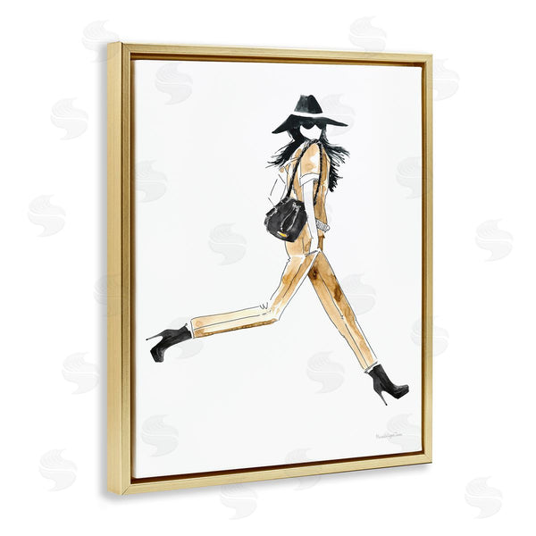 Stupell Industries Mercedes Lopez Charro | High Profile Fashion Female Glam Walking Pose